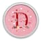 20" Valentine Things White Framed Round Monogram Print